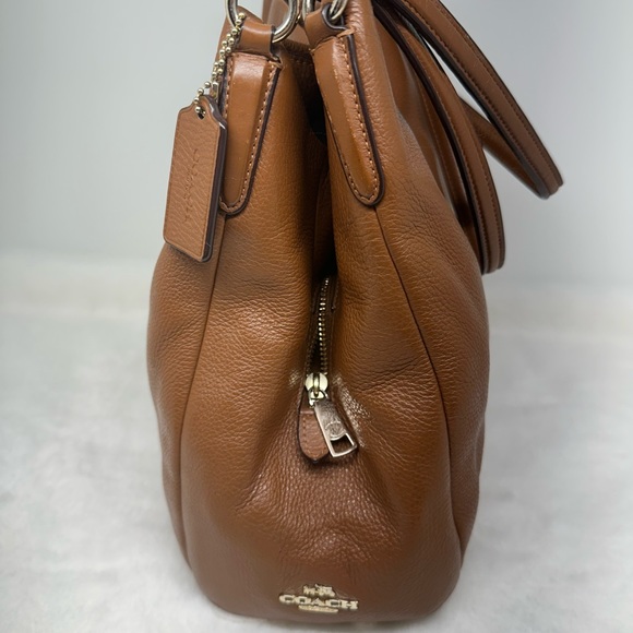 Coach F35723 Phoebe Brown Pebbled leather Large Shoulder Bag Pre-owned. - Picture 2 of 13